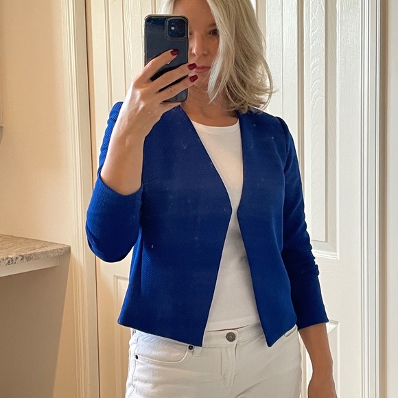 Cropped Blue Blazer - Picture 3 of 6